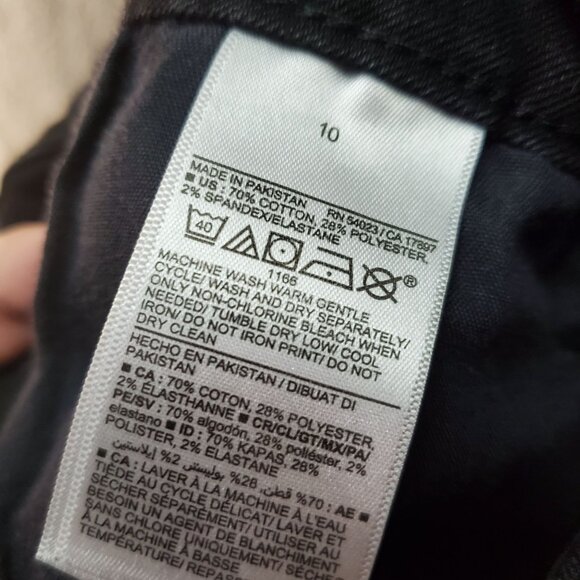 Old Navy Jeans Womens 10 Black High-Rise Pop Icon Skinny Cotton/Polyester Blend - Picture 2 of 10